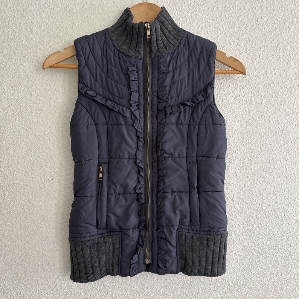 Y2K Forever 21 Zip Up Fitted Mock Neck Vest Streetwear Grunge Chic